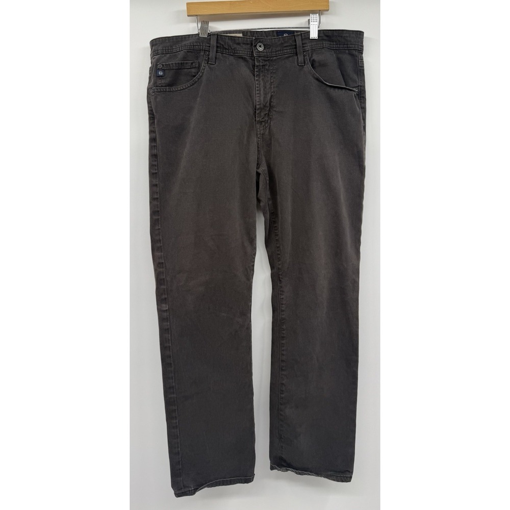 AG Adriana Goldschmeid Jeans The Graduate Straight Leg Mens 36 X 32 Gray Stretch